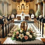 masz pogrzebowa z urną